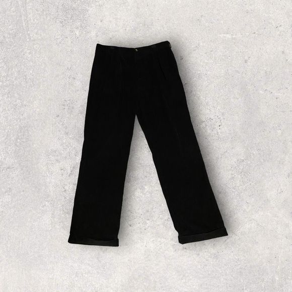 Geoffrey Beene Black Corduroy Pants Men’s 38x32 - Picture 1 of 4